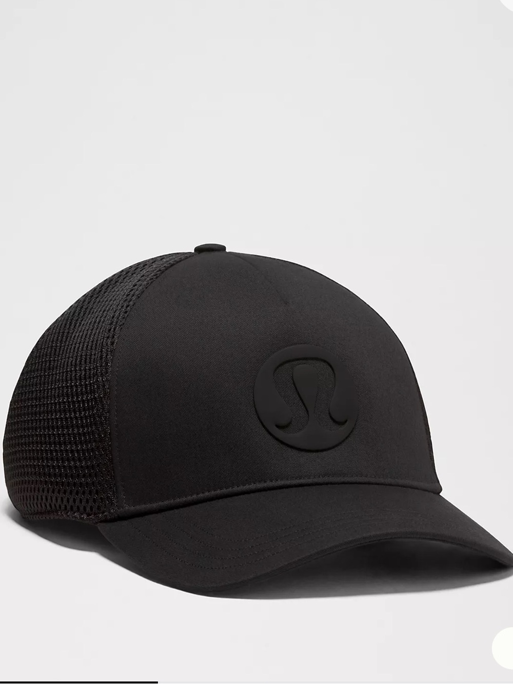 Lululemon All Black Logo Trucker Hat
